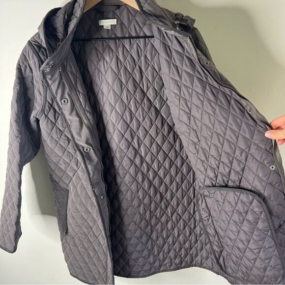 Garnet Hill Essential Quilted Car Coat Sz 14 - Picture 9 of 16